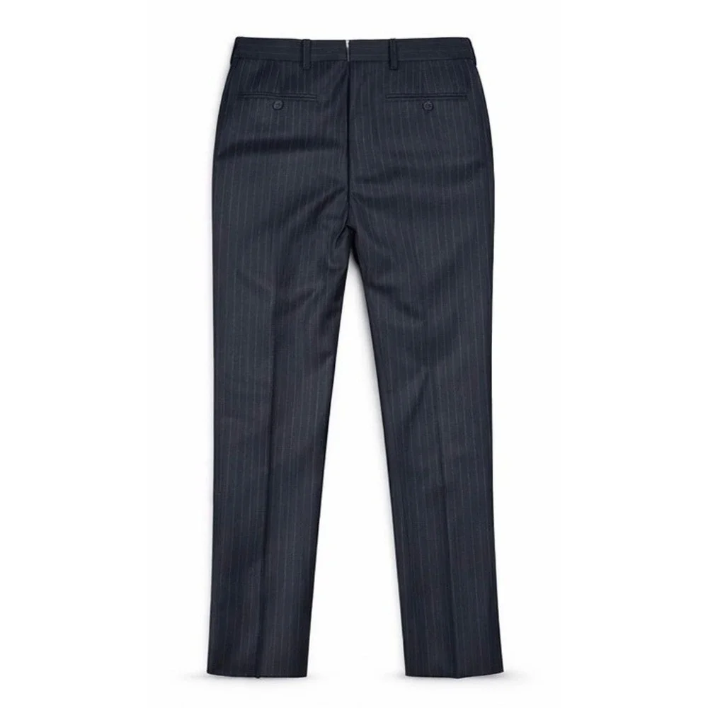 Raffaele Caruso Ghibli Suit46R 7 Drop Navy Pinstripe 100% Wool Made In Italy NWT